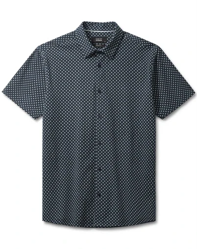 Clean Cut Copenhagen - Clean Formal AOP Stretch Skjorte - Navy/Ecru